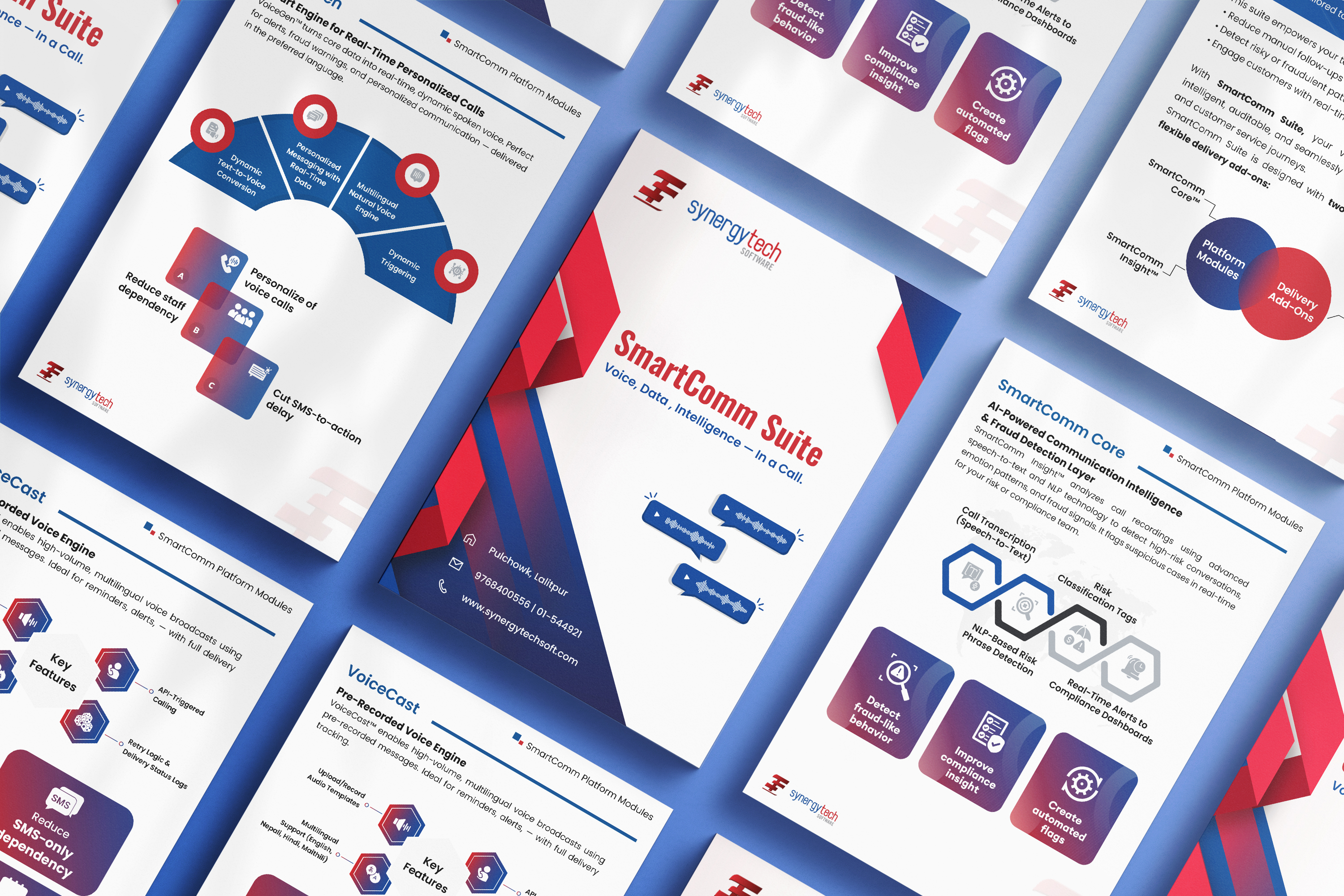 SmartComm Suite brochure spreads